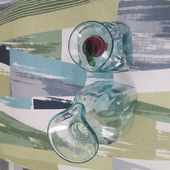 Vintage Blue Green Tint Glass Jars Dispensers Big And Small - Picture 5 of 14